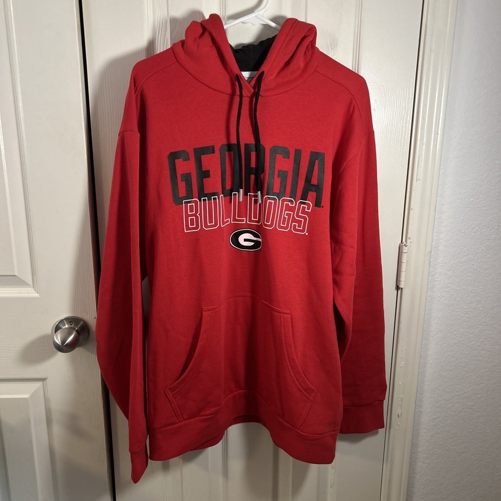Champion Georgia‎ Bulldogs Red Hoodie Men's Size L NCAA Fan Apparel